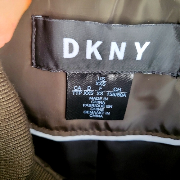 NWT DKNY Quilted Jacket Coat Brown Size XXS - Picture 11 of 11